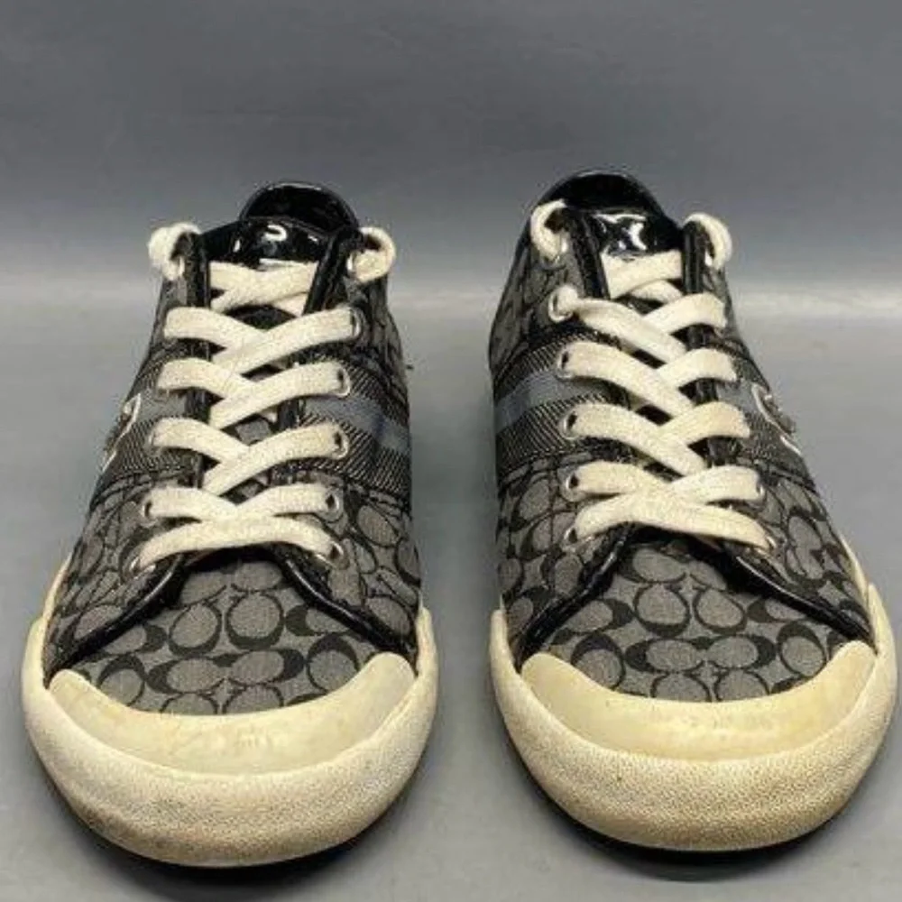 Coach Black and Gray Patterned Sneakers - Picture 2 of 6